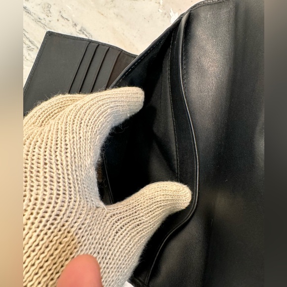 Coach Vintage Y2K Black Monogram Fabric & Leather Full Size Snap Open Wallet - Picture 10 of 12